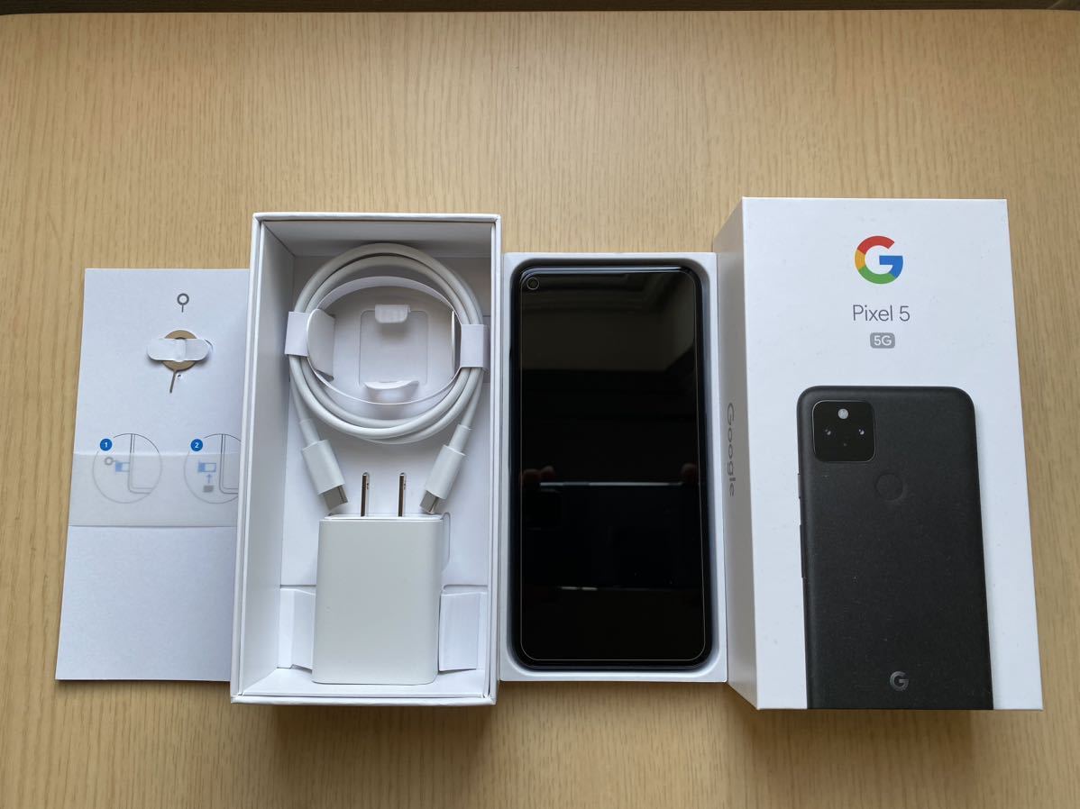 Google pixel 5 ブラック 128GB ケース付き 低価格で大人気の 家電