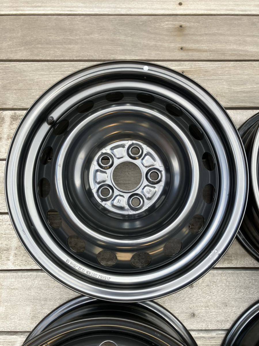 新車外し トヨタ純正 スチール ホイール 鉄チン 4本セット15インチ 新車外し トヨタ純正 スチール ホイール 鉄チン 4本セット15インチ