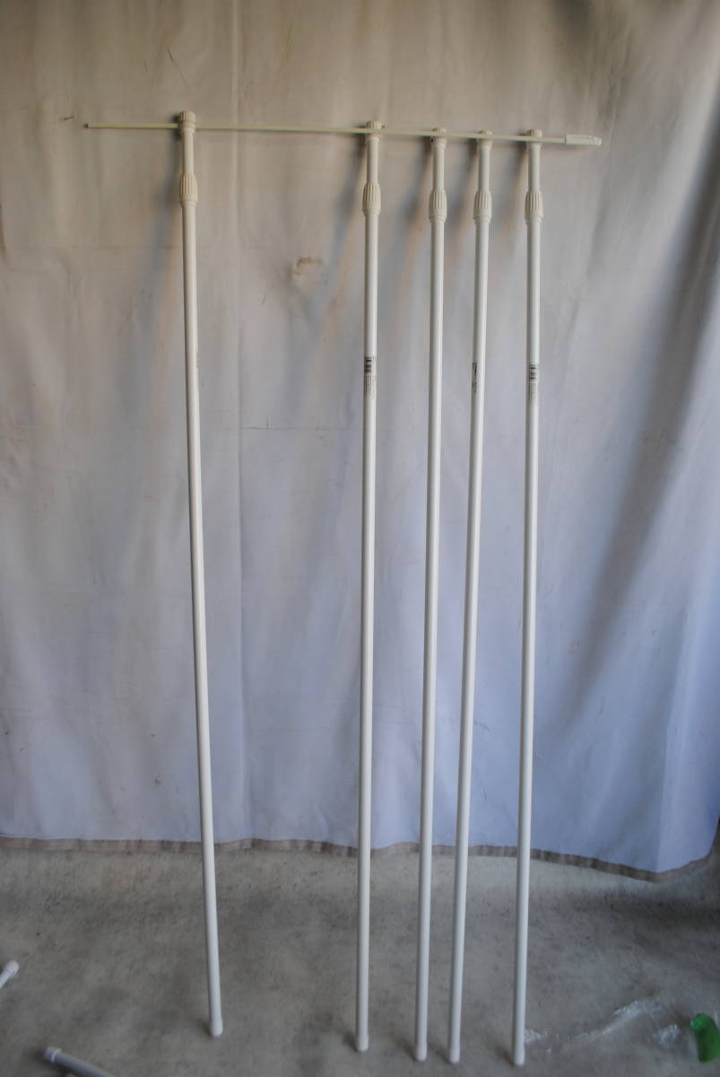 nu322.17 pcs set * nobori rod * flexible type paul (pole) *1.3~2.4m*3m* width stick 85cm* Sale banner * arch type * white *