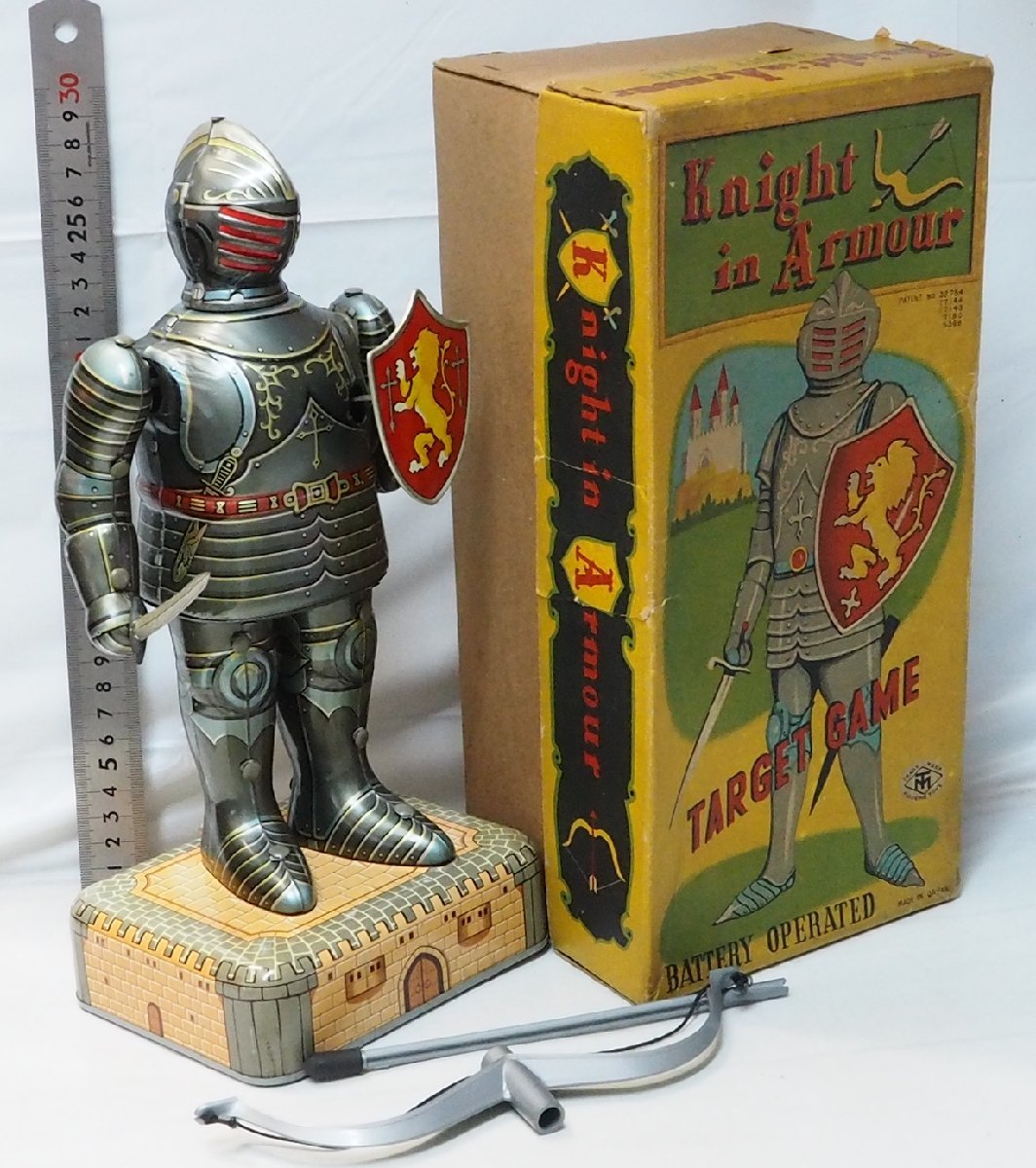 増田屋【Knight in Armour TARGET GAME ナイト イン アーマー ターゲット ゲーム】当時物ブリキTIN TOYマスダヤMODERN TOYS【箱付】0505の画像2