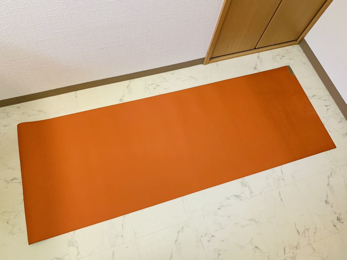 ジェイドヨガ JADE YOGA ヨガマット 布バッグ付き オレンジ ラバー 長さ約172×幅約61cm 厚さ約4mm_画像8