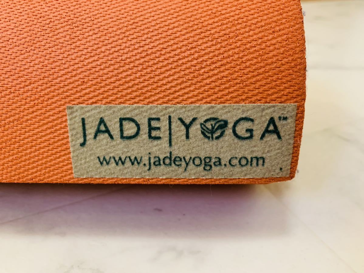 ジェイドヨガ JADE YOGA ヨガマット 布バッグ付き オレンジ ラバー 長さ約172×幅約61cm 厚さ約4mm_画像5