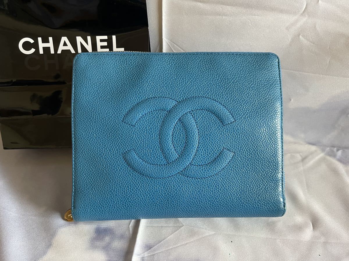 CHANEL シャネル コスメ バニティ クラッチ ブルー_画像1