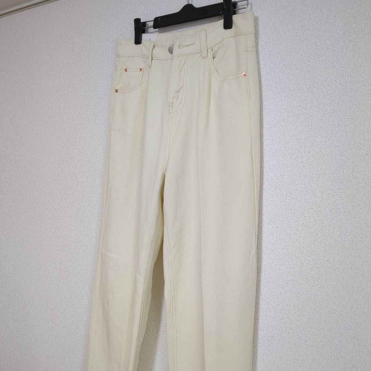 新品タグ付】NO BRAND L レディース チノパン パンツ 白色 ホワイト