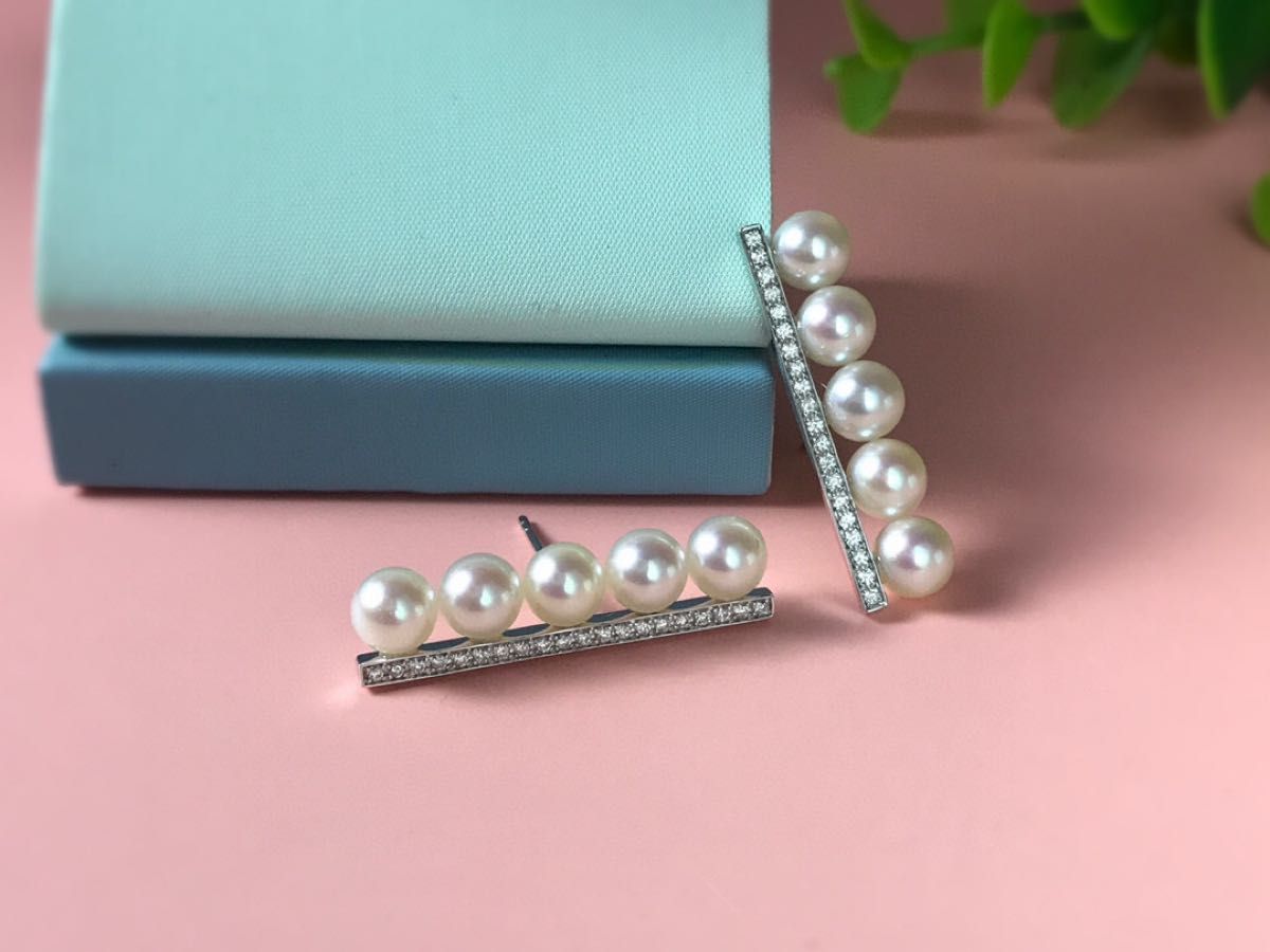 55%以上節約 パールダイヤモンドピアス K18 新品 k18 新品 アコヤ
