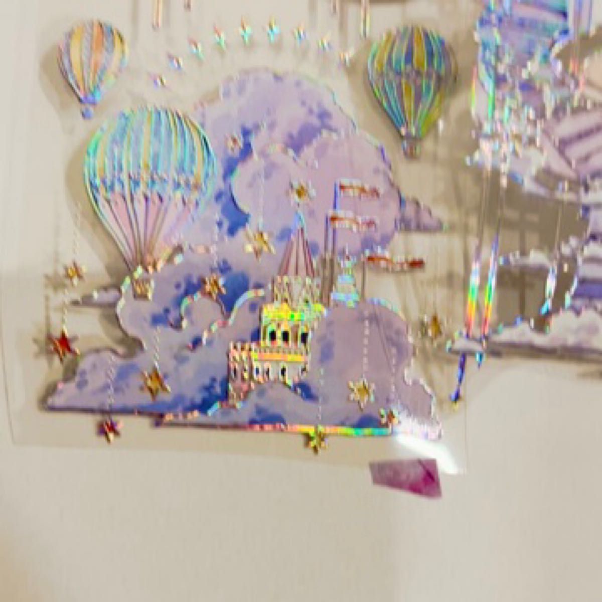 装飾マスキングテープ〜天空の城〜キラキラ　シール　マステ　羽　羽根　月　コラージュ　おすそわけ　おすそ分けファイル　海外　台湾