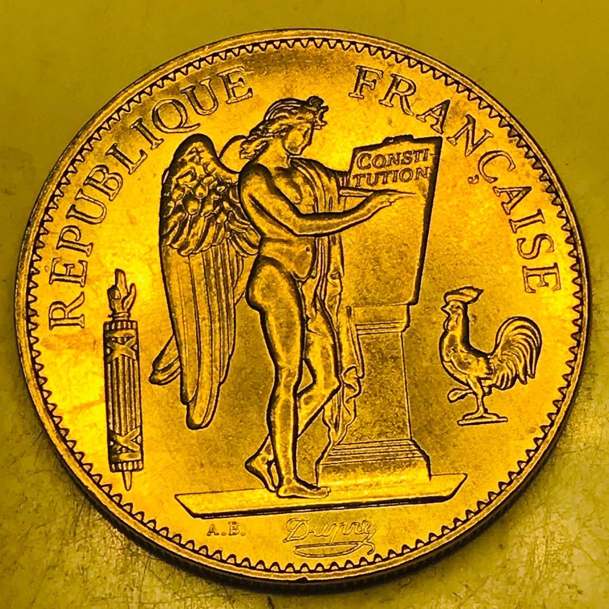 金貨 1894年 幸運を運ぶ守護天使 フランス 100フラン エンジェル金貨 