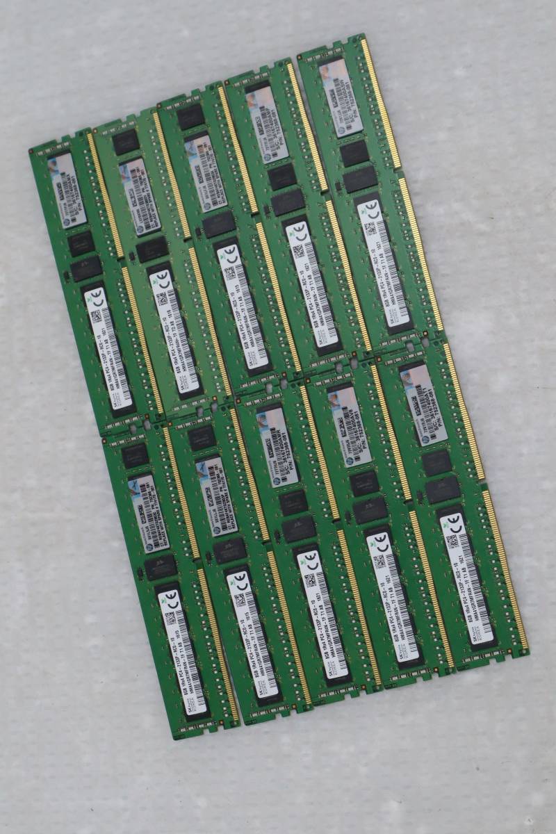 E1109 & メモリ サーバーパソコン用 SK hynix PC4-17000P(DDR4-2133P) ECC Registered 8GBx10枚合計80GB HMA41GR7MFR4N-TF