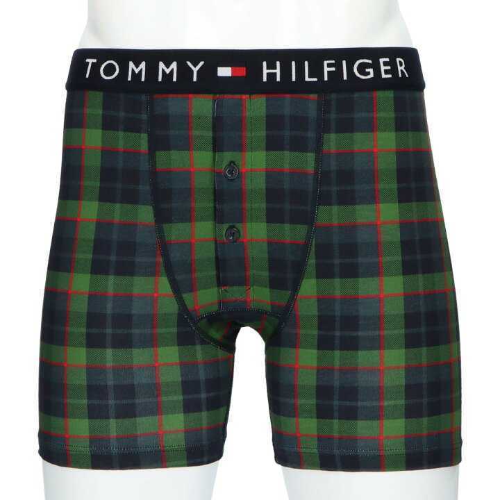 TOMMY HILFIGER トミーヒルフィガー ORGANIC COTTON オーガニックコットン ボタンフライ 前開き ボクサーパンツ 53312013 グリーン L_画像1