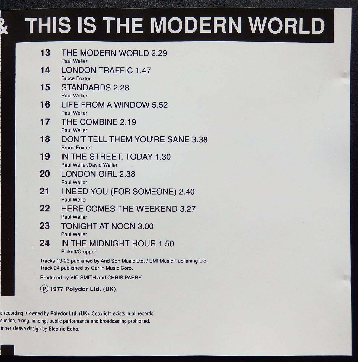 [1st + 2nd альбом муфта запись / вся страна бесплатный отправка ]THE JAM / In The City & This Is The Modern World