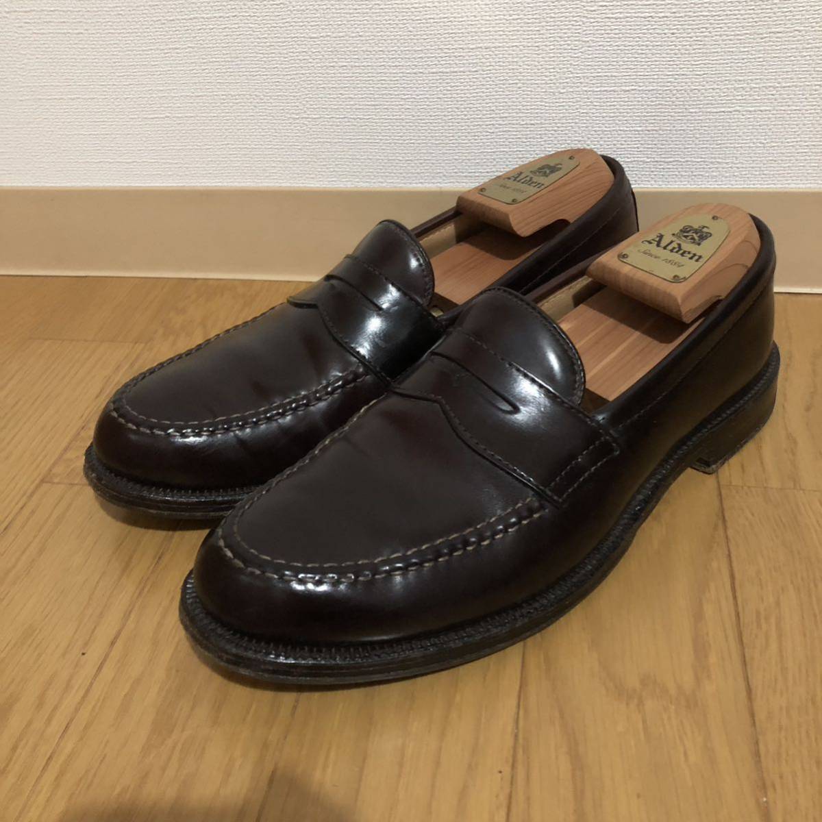 ALDEN 99162 コードバン #8 ローファー 9Dシューツリー付き
