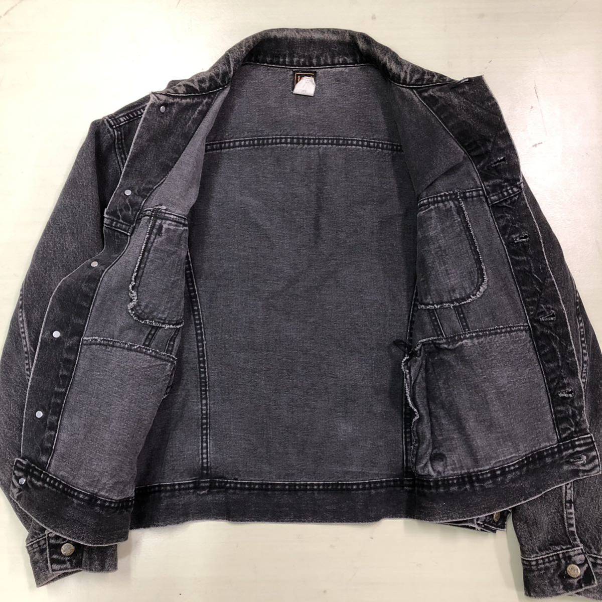 即納!最大半額!】 Lee USA製 トラッカージャケットブラックXXL 70507