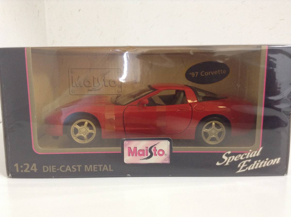 格安 Chevrolet Corvette シボレー 5代目 コルベット C5 CY25E V8 5.7L 1997年~2004年式 1/24 約19cm マイスト ダイキャスト ミニカー 新品 マイスト