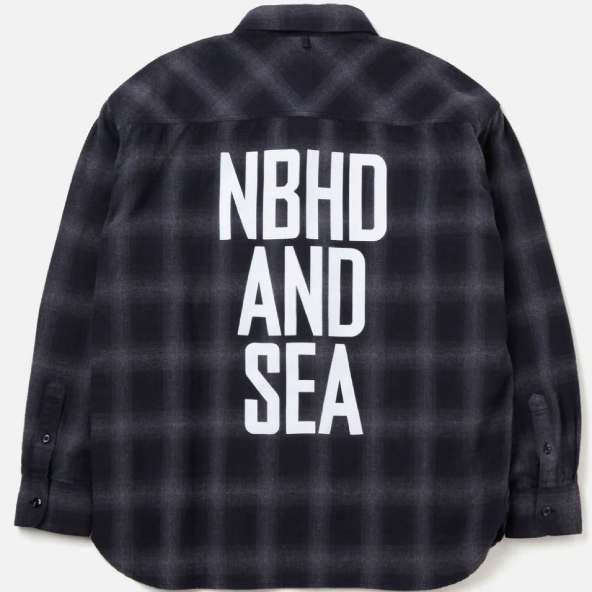 NH X WIND AND SEA . OMBRE CHECK SHIRT LS 新品未使用　Ｍサイズ　オリーブ