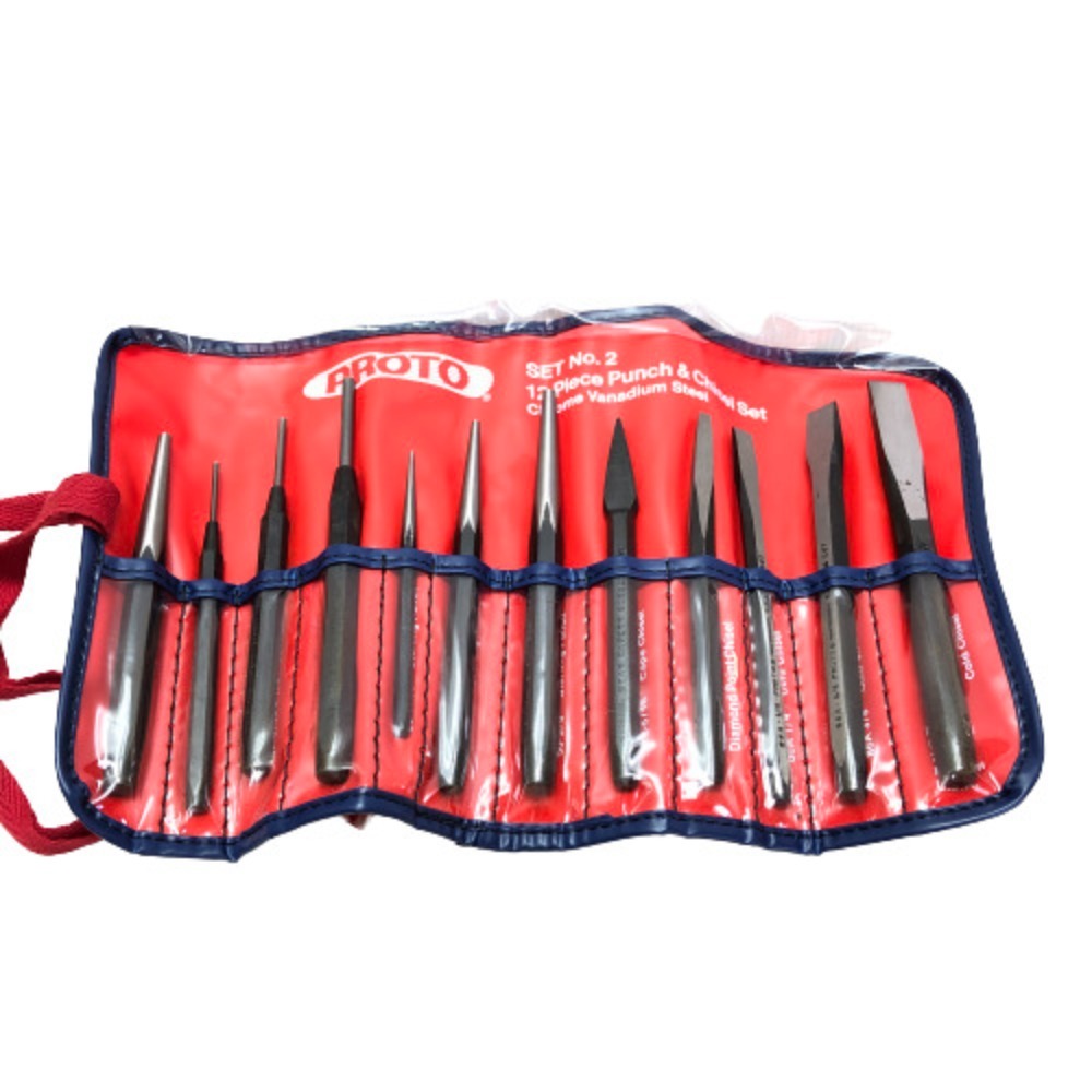 ** PROTO pin punch 12 pcs set case attaching J2 red scratch . dirt equipped 