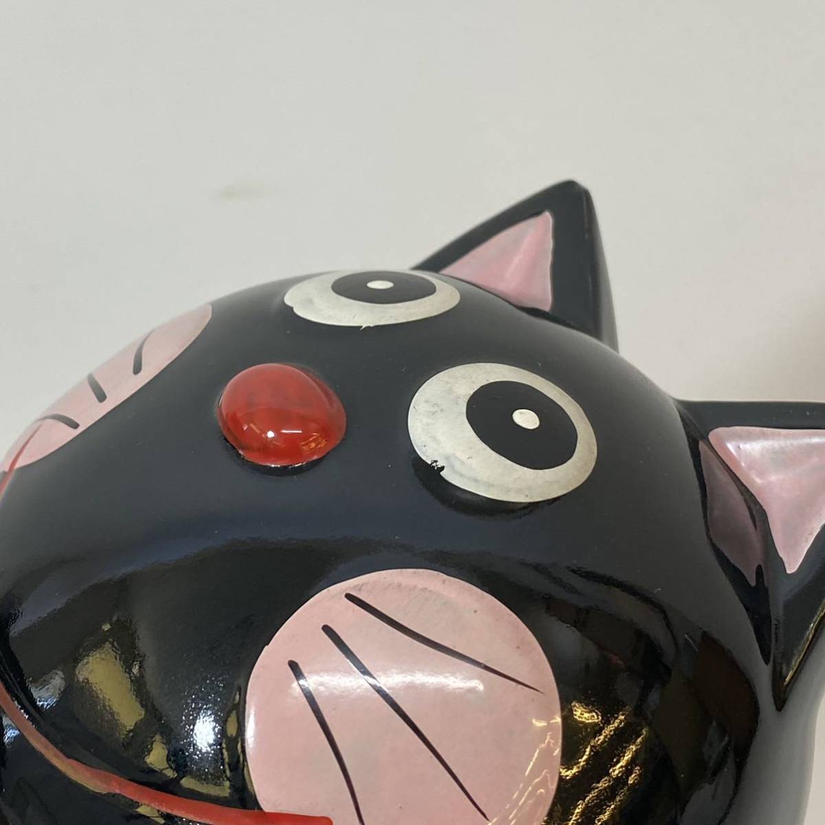 内藤ルネ RUNE 貯金箱 黒猫 クロ ネコ 猫 昭和 レトロ 陶器 ねこ 内藤ルネ RUNE 貯金箱 黒猫 クロ ネコ 猫 昭和 レトロ 陶器 ねこ