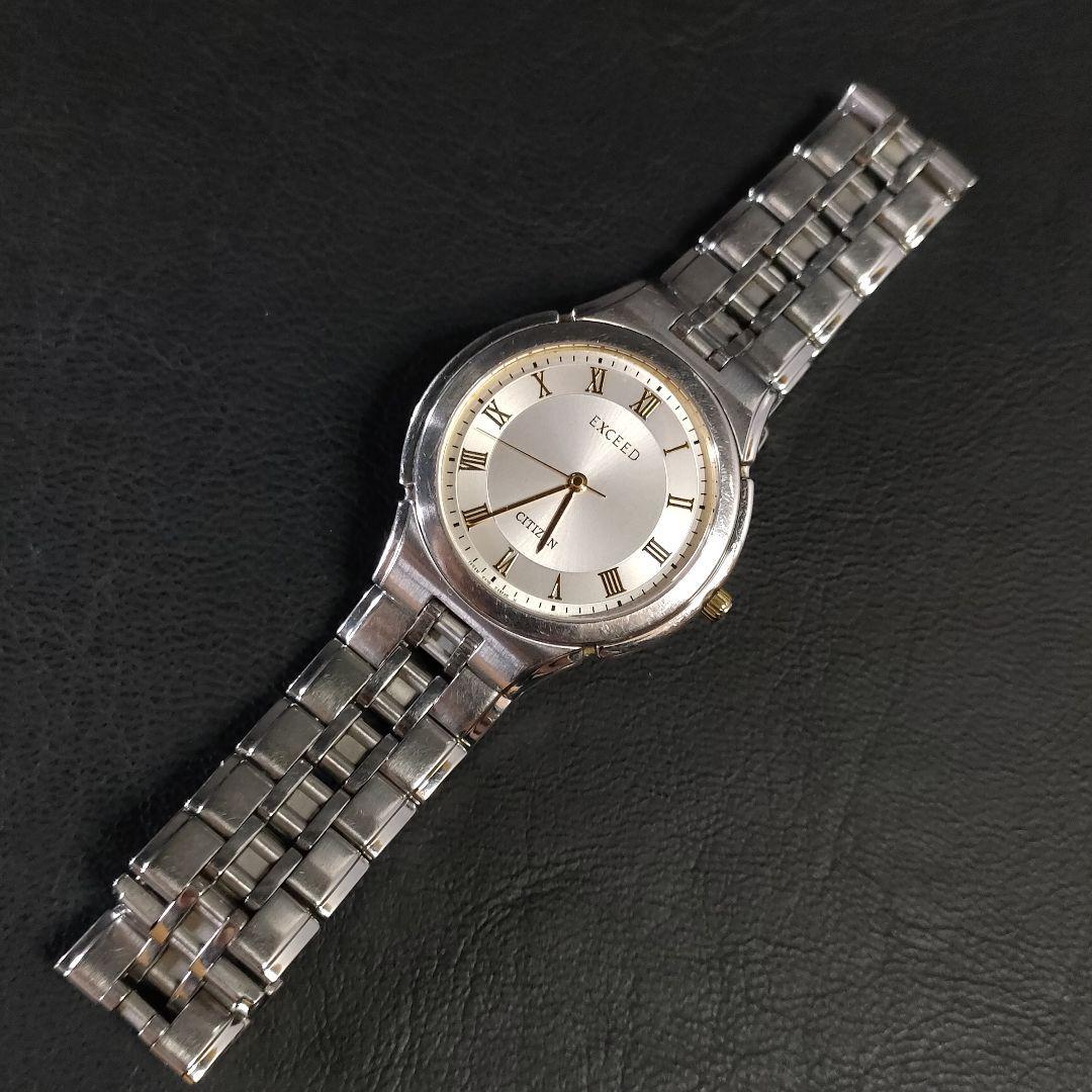 極美品【稼働品】CITIZEN　シチズン　エクシード　シルバー　ゴールド　メンズ_画像8