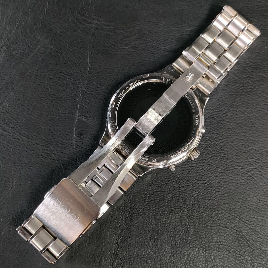 美品【稼働品】SEIKO セイコードルチェ 7B22 ソーラー ブラック メンズ