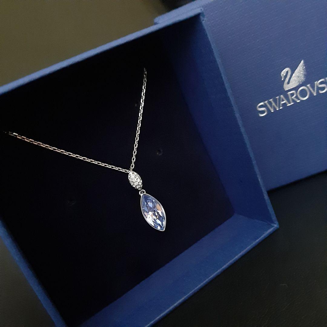 【極美品】SWAROVSKI　スワロフスキー　ネックレス　ブルークリスタル