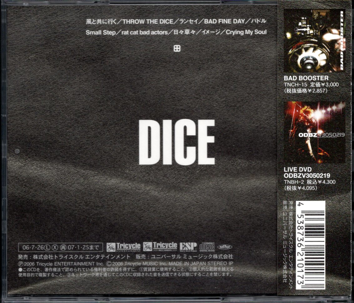 【中古CD】横道坊主/DICE_画像2
