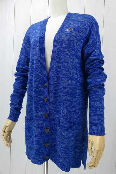  Hollister ... long cardigan (M) embroidery entering 