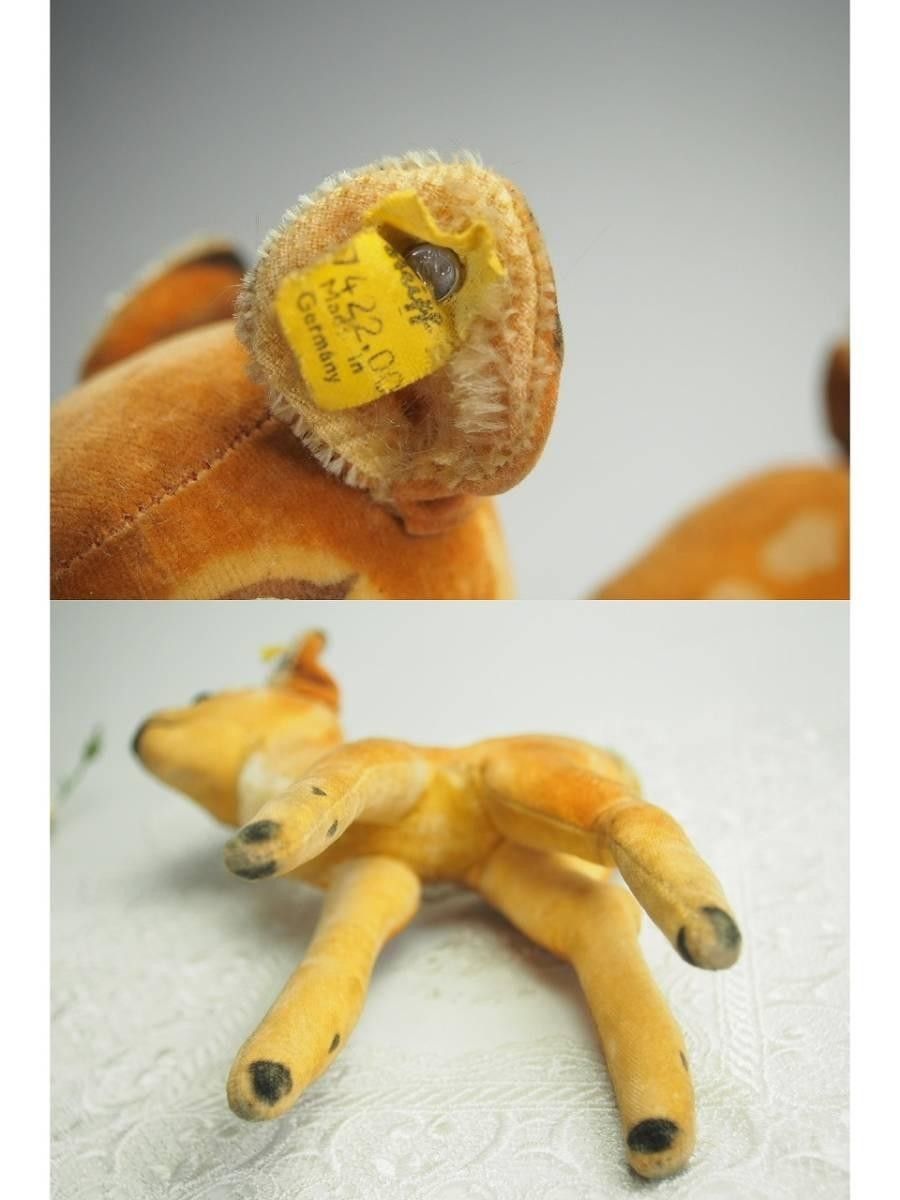 シュタイフ Bambi Deer 22cm ディズニー バンビ 子鹿 Steiff アンティーク ビンテージ ぬいぐるみ