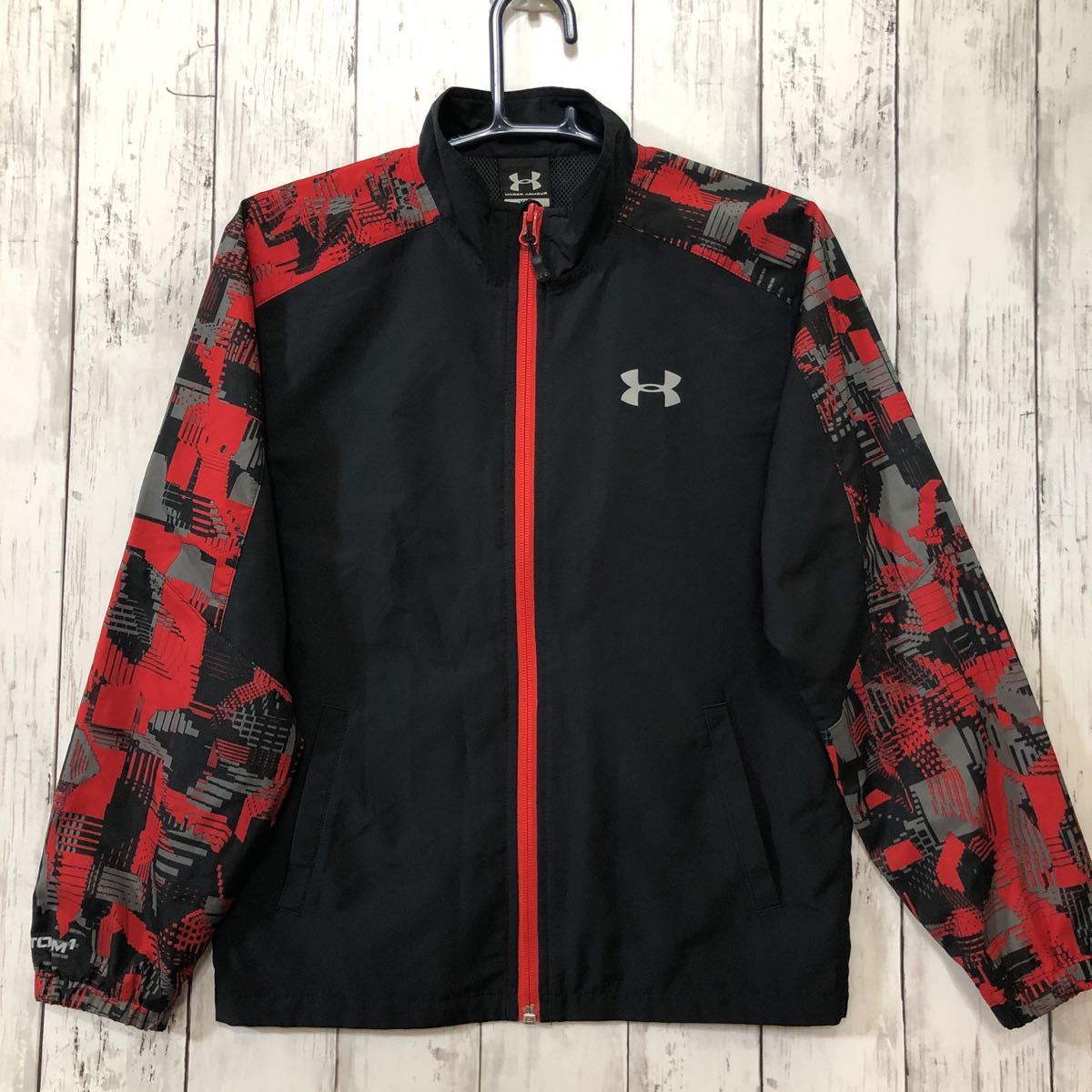 [UNDER ARMOUR] Under Armor Zip выше жакет Kids MD оттенок черного бесплатная доставка!