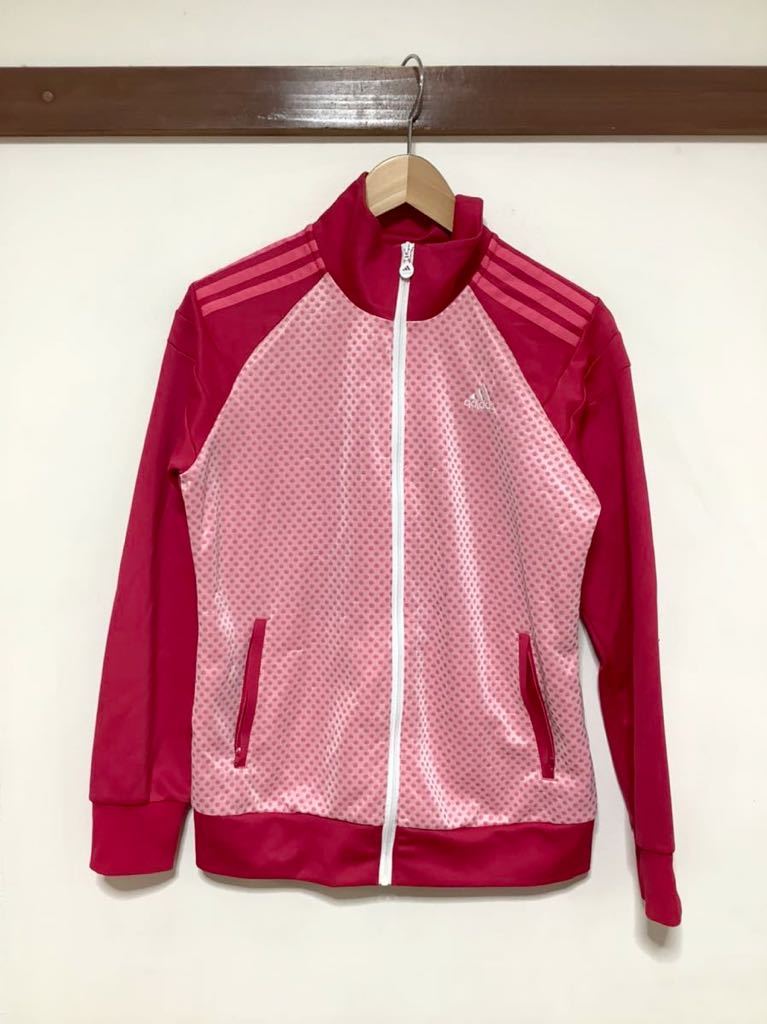 i1184 adidas Adidas jersey lady's L pink Logo embroidery 