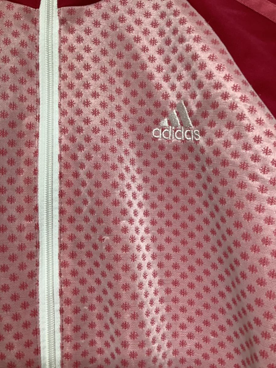 i1184 adidas Adidas jersey lady's L pink Logo embroidery 