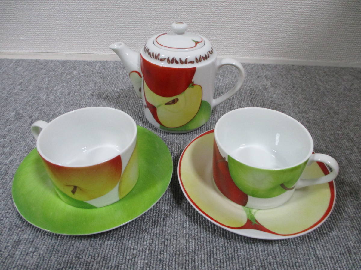 送料安 送料80サイズ TAITU TEA FOR TWO ティーフォートゥ ADAMOEVA アダモエヴァ リンゴ カップ&ソーサー