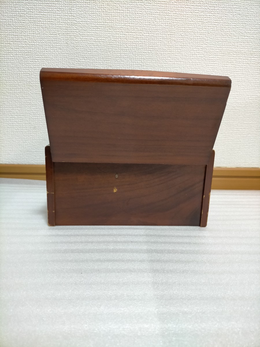 昭和レトロ 木製 宝石箱 当時物 ブローチ 付き☆引き出し 鏡 付き☆金具 金属製☆化粧箱 アクセサリー☆小物入れ☆収納☆和家具☆日本製