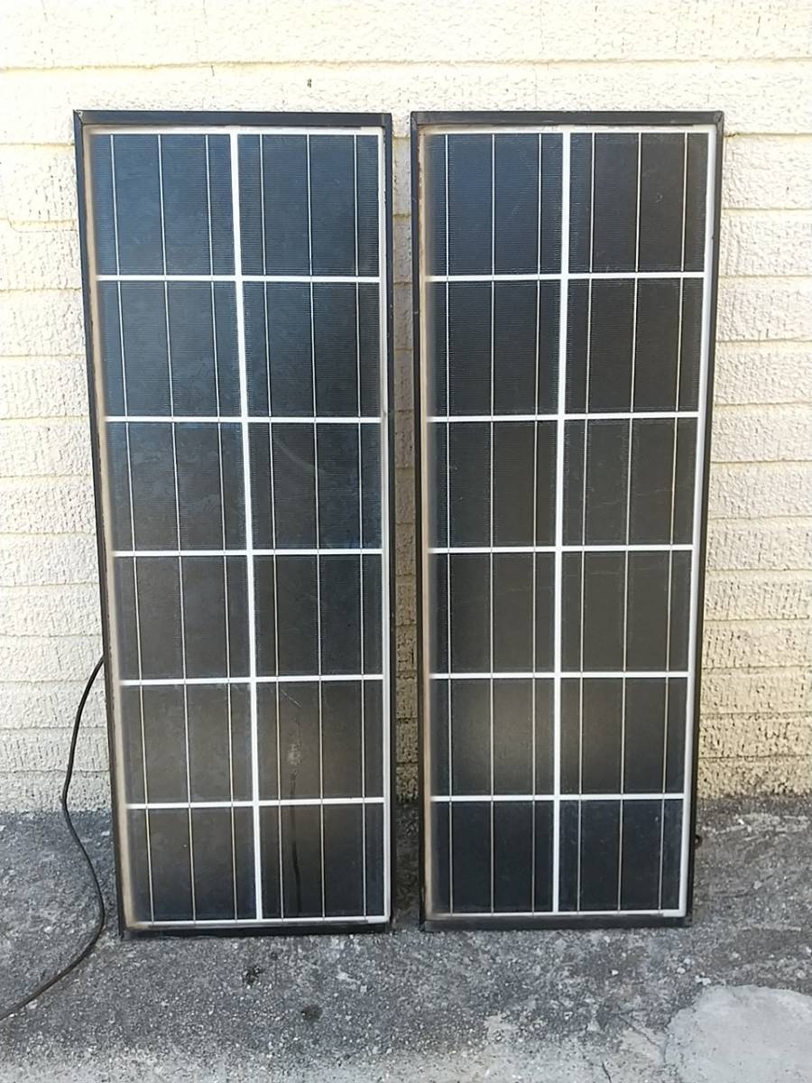即決) KYOCERA 薄型 ソーラーパネル 45W 2枚セット 計90W 中古 即決) KYOCERA 薄型 ソーラーパネル 45W 2枚セット 計90W 中古