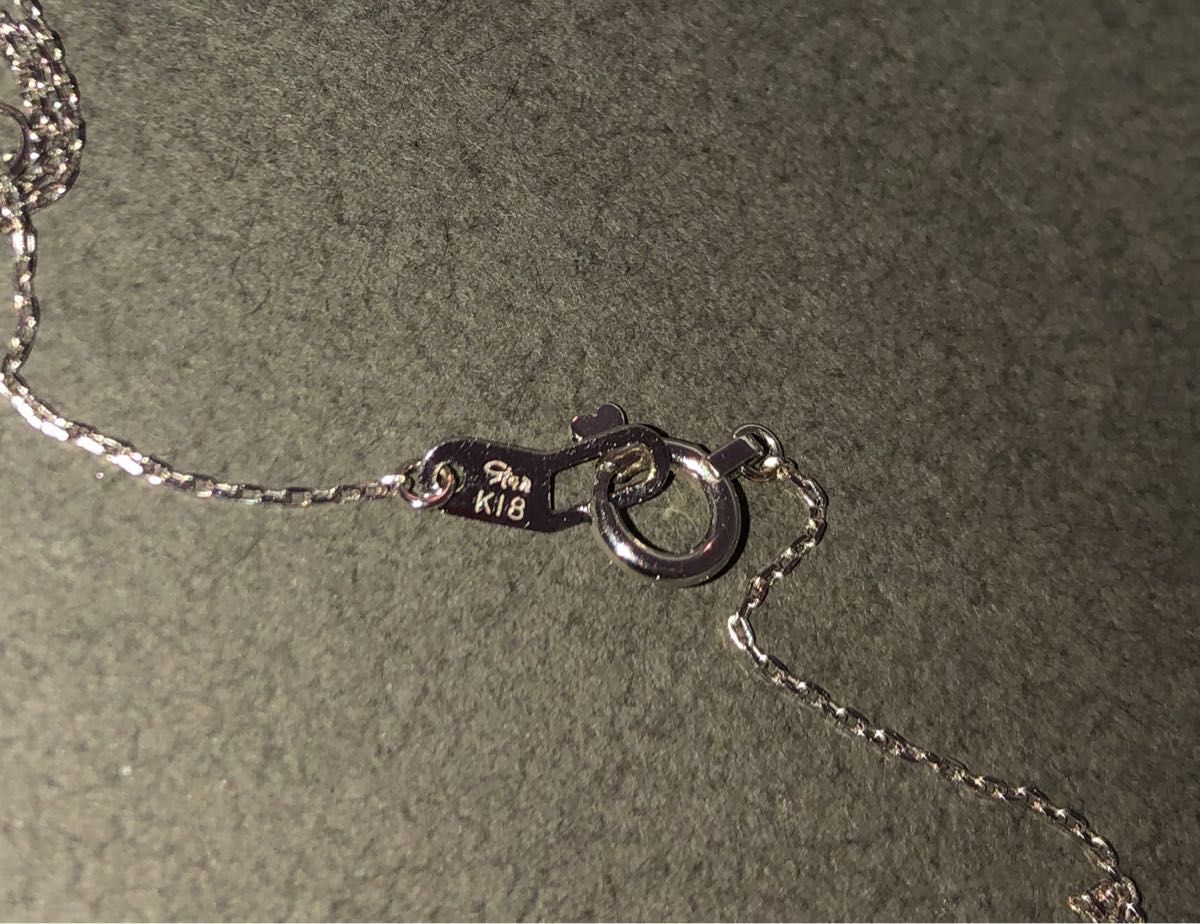 スタージュエリー STAR JEWELRY K18WG ムーンセッティング ネックレス