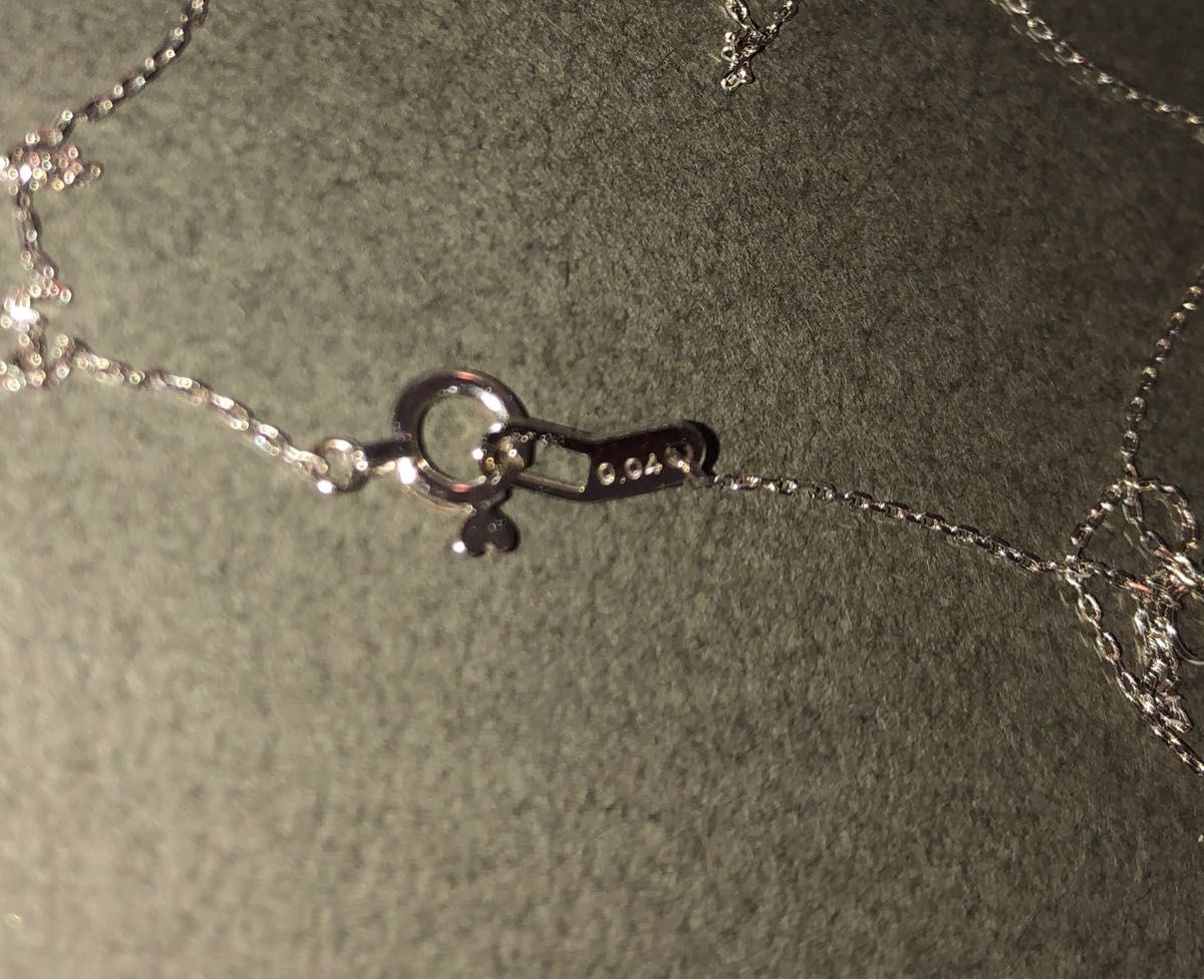 スタージュエリー STAR JEWELRY K18WG ムーンセッティング ネックレス