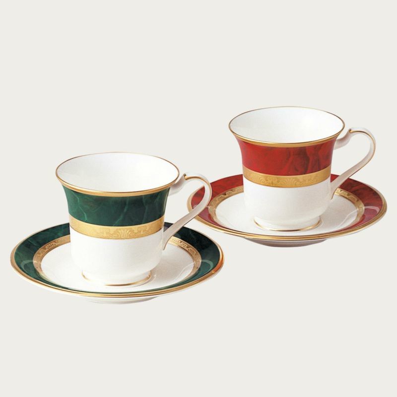 ノリタケ！ ☆フィッツジェラルド＆ヘミングウエイ・ペアアメリカン碗皿☆ 新品 コーヒー 紅茶 ミルク ラテ エスプレッソ 茶器 ギフト_画像1