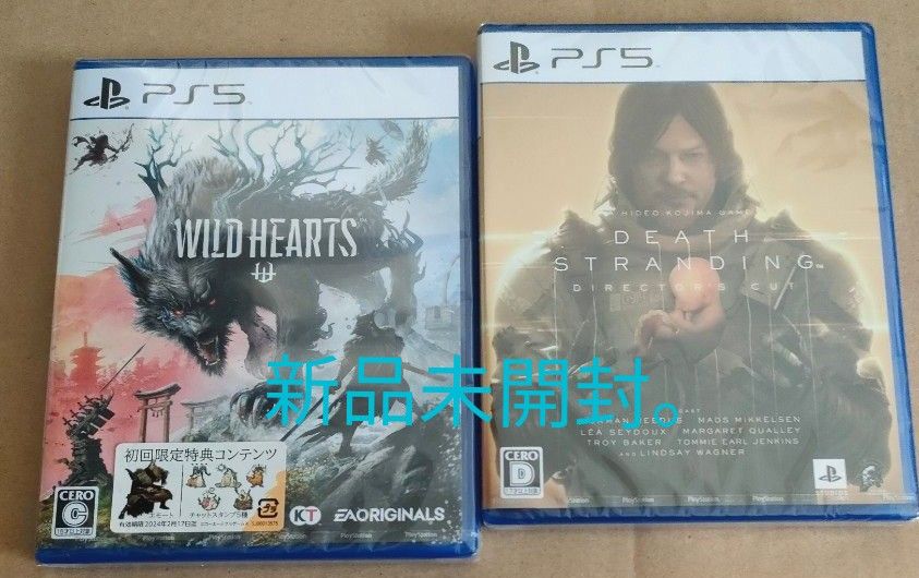 PS5  ワイルドハーツ 初回限定特典付き DEATH STRANDING DIRECTORS CUT 新品未開封