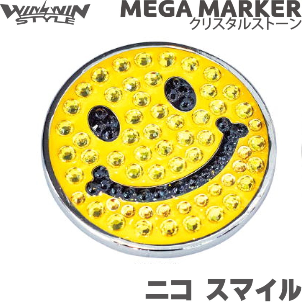 ★WINWIN STYLE ウィンウィン　MEGA マーカー　ニコ スマイル　クリスタルストーン（MC-101）YW★送料無料★_画像1