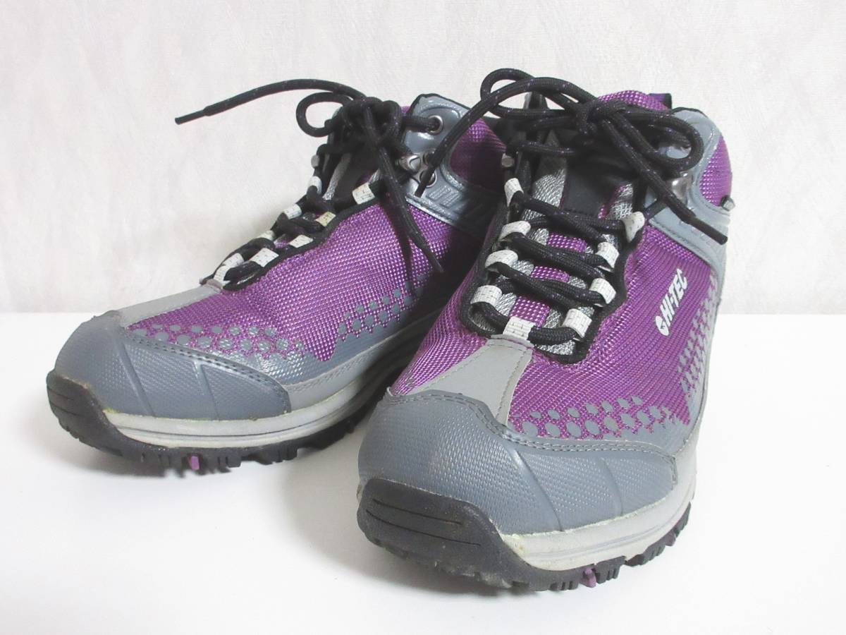  high Tec HI-TEC trekking shoes gray purple 24.00EEE irmri north 5973