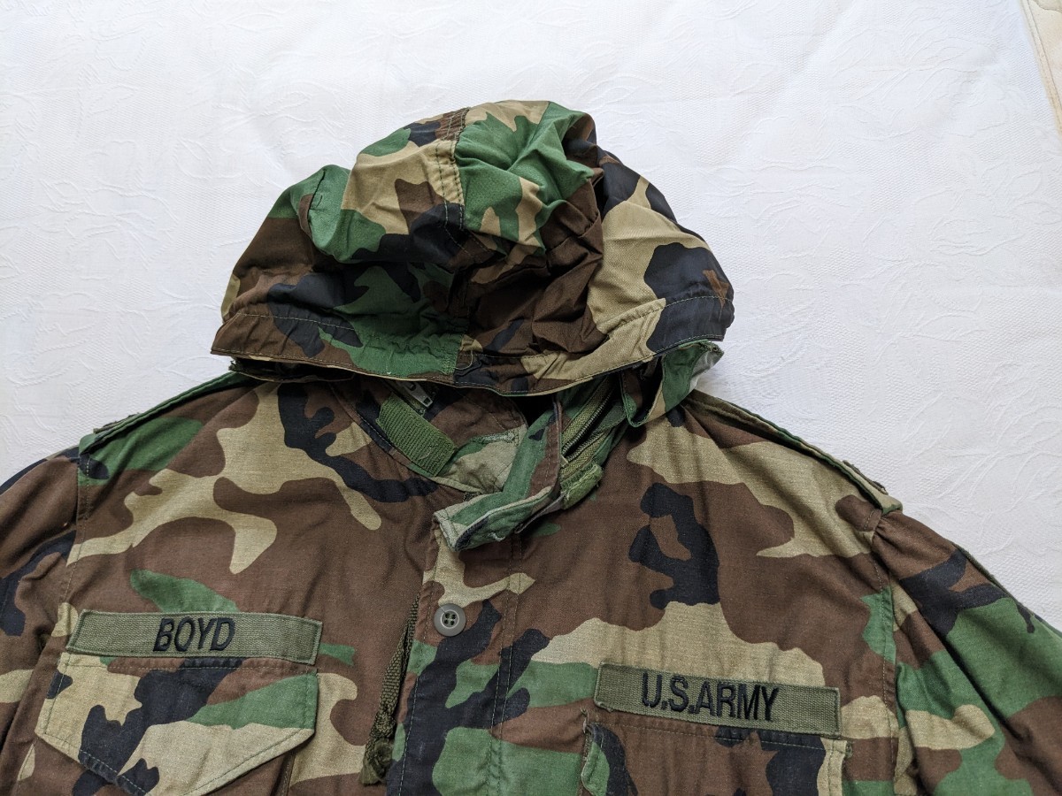 【希少 美品】米軍 実物 1982 US ARMY 3rd M-65 フィールドジャケット Medium Short M-S M81 ウッドランド 迷彩 アメカジ アウトドア 9