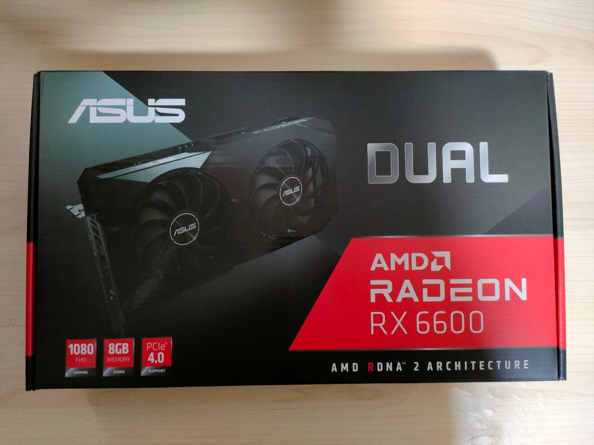 代引不可 ASUS DVI DUAL-RX6600-8G PCパーツ ASUS RADEON 動作確認済み