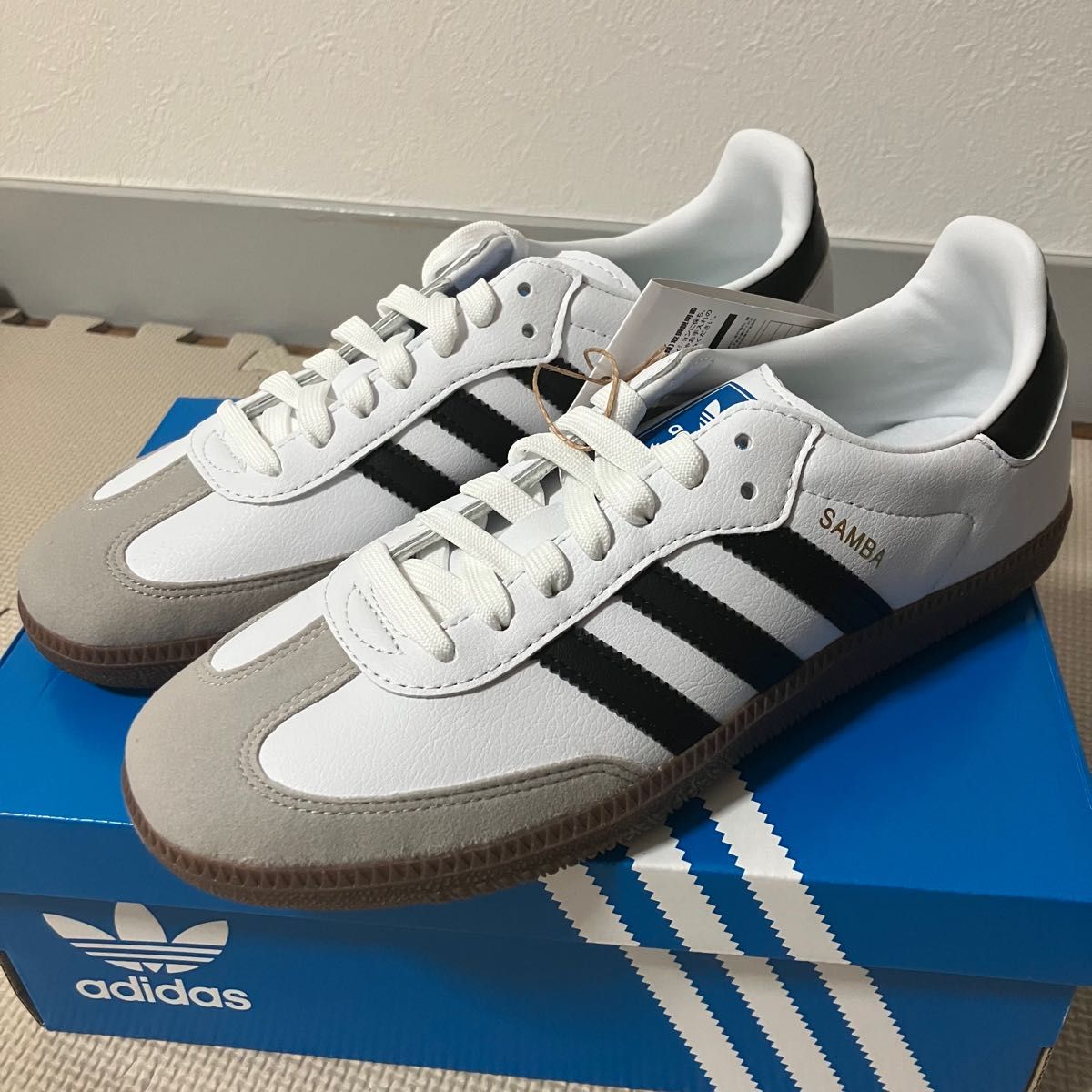 フラワーB ブルーグレイ ADIDAS SAMBA ADV 6.5 新品 アディダス サンバ