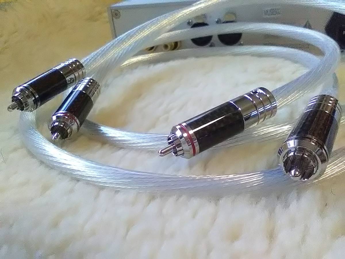 Odin Cables ☆ロジウムメッキRCAプラグ搭載 6N OFC 78Mシルバープレート 1.0Mペア　新品