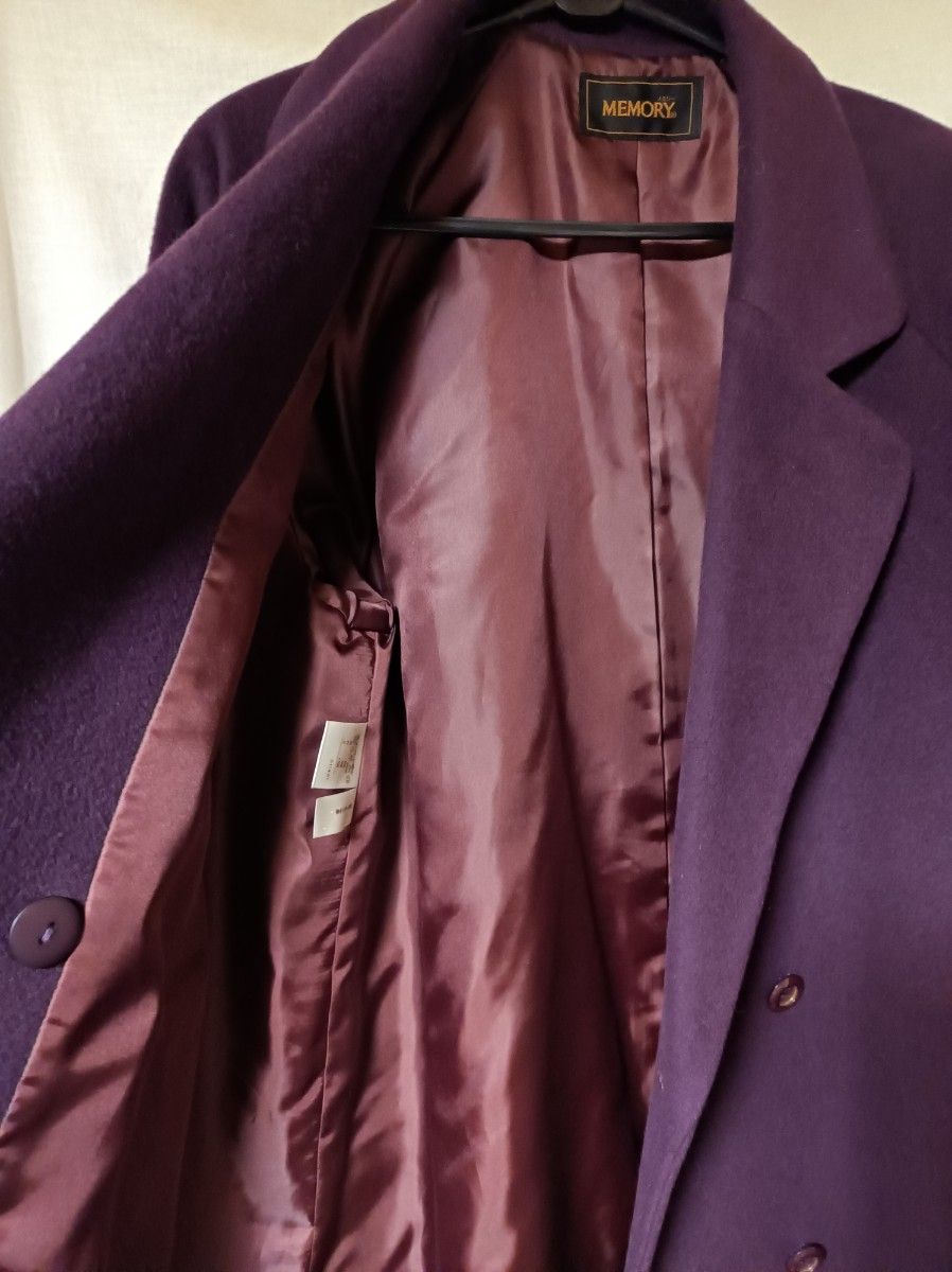紫のコート★ウール100％【オンワード樫山】