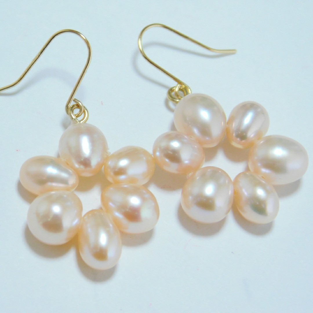 K18ピンク淡水パール フックピアス | www.qmsbrasil.com.br