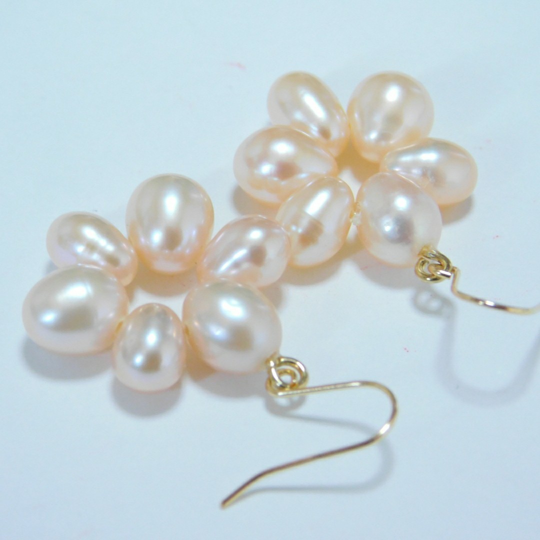 K18ピンク淡水パール フックピアス | www.qmsbrasil.com.br