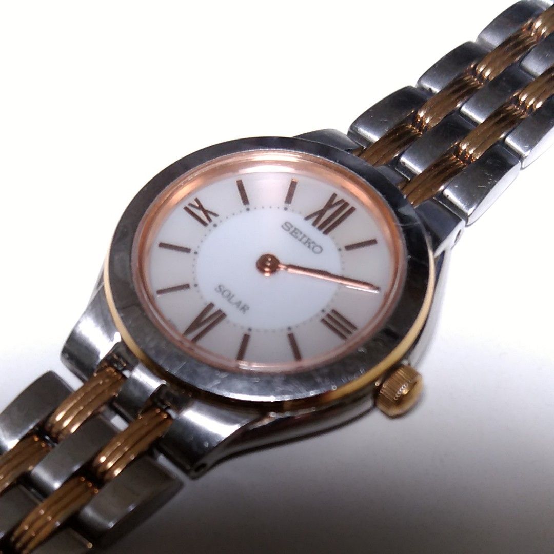 SEIKO セイコー ソーラー レディース腕時計 V110-0AH0 シェル SEIKO セイコー ソーラー レディース腕時計 V110-0AH0 シェル