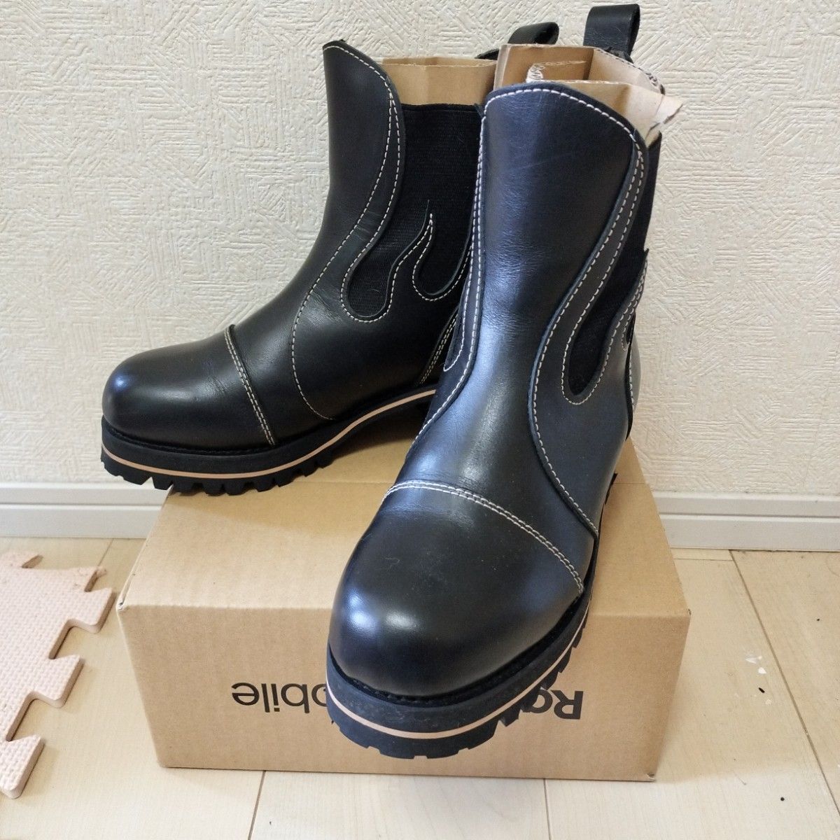 DEGNER レザーブーツ レディース 24.0 厚底 バイク-
