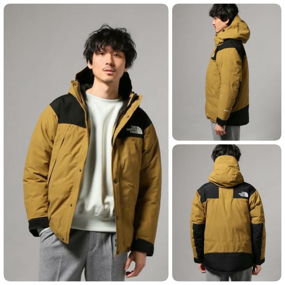 新品 未開封!!　19AW THE NORTH FACE ノースフェイス ND91930 GORE-TEX マウンテンダウンジャケット ブリティッシュカーキ S 完売_画像4