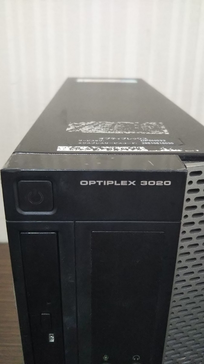HK1152 DELL OPTIPLEX 3020 Core i3/メモリ4GB HDD無し オプティプレックス デル ディスクトップPC 通電＆起動OK 現状品 _画像4