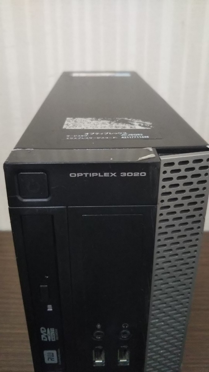HK1157 DELL OPTIPLEX 3020 Core i3/メモリ4GB HDD無し オプティプレックス デル ディスクトップPC 通電＆起動OK 現状品 _画像4